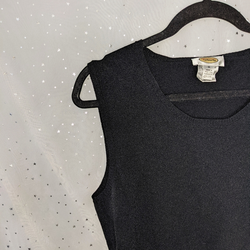 TALBOTS BLACK SWEATER VEST